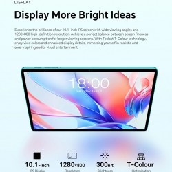 TECLAST tablet P33 με πληκτρολόγιο/ποντίκι/στυλό αφής/θήκη/βάση, 10.1", 3/64GB, Android 15, 6000mAh, μπλε