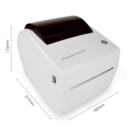 POWERTECH θερμικός εκτυπωτής ετικετών PT-1509, USB/Ethernet/Serial/Bluetooth, λευκός