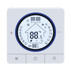 Smart θερμοστάτης αερίου BHT-800WM-GCLW, WiFi, επιτοίχιος, λευκός