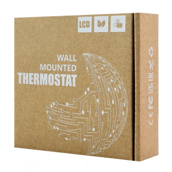 Smart θερμοστάτης αερίου BHT-800WM-GCLW, WiFi, επιτοίχιος, λευκός