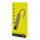 POWERTECH docking station PT-1536, 8 θυρών, USB-C σύνδεση, 87W PD, 100Mbps, γκρι