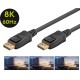 GOOBAY καλώδιο DisplayPort 74778, VESA Certified, 8K/60Hz, 32.4 Gbps, 2m, μαύρο