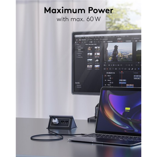 GOOBAY καλώδιο USB-C σε USB 74527, 60W, 480Mbps, 2m, μαύρο