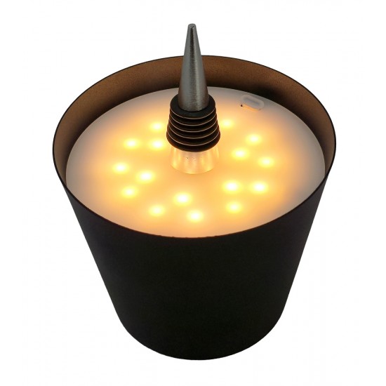 POWERTECH LED φωτιστικό για μπουκάλι HLL-0197, ρυθμιζόμενο, επαναφορτιζόμενο, μαύρο