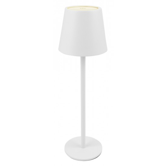 POWERTECH LED επιτραπέζιο φωτιστικό HLL-0194, ρυθμιζόμενο, επαναφορτιζόμενο, λευκό