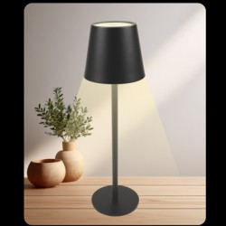 POWERTECH LED επιτραπέζιο φωτιστικό HLL-0194, ρυθμιζόμενο, επαναφορτιζόμενο, λευκό
