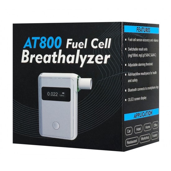 HANWEI ψηφιακός μετρητής αλκοόλ AT800 με μπρελόκ, 0~2mg/L, Bluetooth