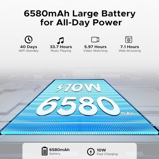 DOOGEE tablet Tab A9, 10.1", 3/64GB, Android 15, 6580mAh, γκρι
