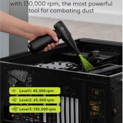 GOOBAY ηλεκτρικό air duster 77831 με φακό, 180W, 6000mAh, μαύρο