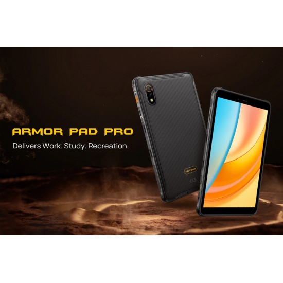 ULEFONE tablet Armor Pad Pro, 8", 8/128GB, 4G, 7650mAh, IP68/IP69K, μαύρο