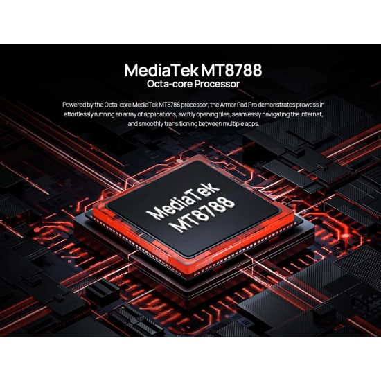 ULEFONE tablet Armor Pad Pro, 8", 8/128GB, 4G, 7650mAh, IP68/IP69K, μαύρο
