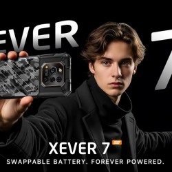 RUGONE smartphone Xever 7, 6.67", 12/512GB, 5G, 5550mAh, IP68/IP69K/MIL-STD-810H, μαύρο