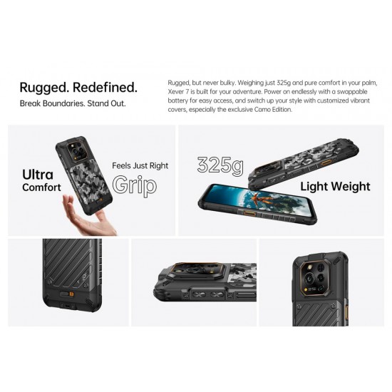 RUGONE smartphone Xever 7, 6.67", 12/512GB, 5G, 5550mAh, IP68/IP69K/MIL-STD-810H, μαύρο
