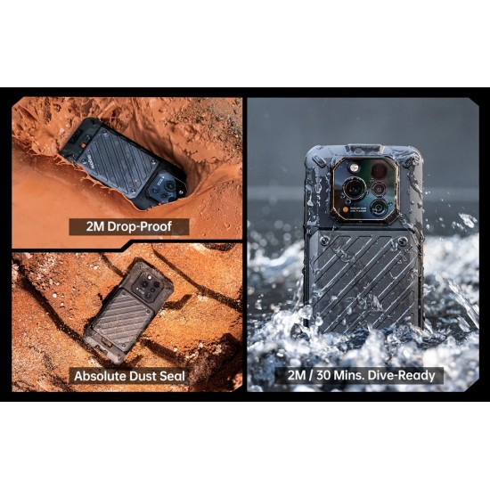 RUGONE smartphone Xever 7, 6.67", 12/512GB, 5G, 5550mAh, IP68/IP69K/MIL-STD-810H, μαύρο