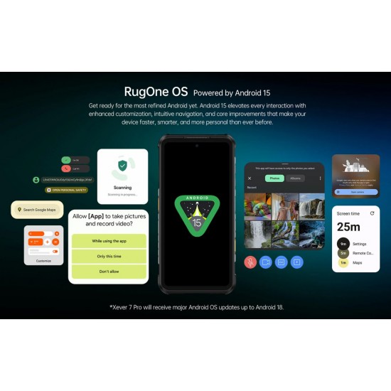 RUGONE smartphone Xever 7 Pro με θερμική εικόνα, 6.67", 12/512GB, 5G, 5550mAh, IP68/IP69K/MIL-STD-810H, μαύρο