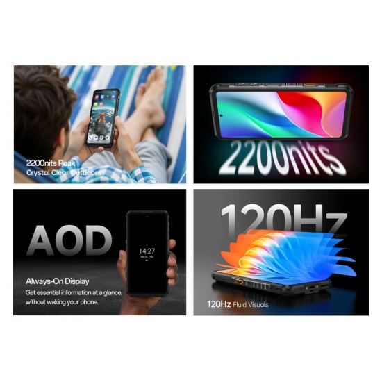 RUGONE smartphone Xever 7 Pro με θερμική εικόνα, 6.67", 12/512GB, 5G, 5550mAh, IP68/IP69K/MIL-STD-810H, μαύρο