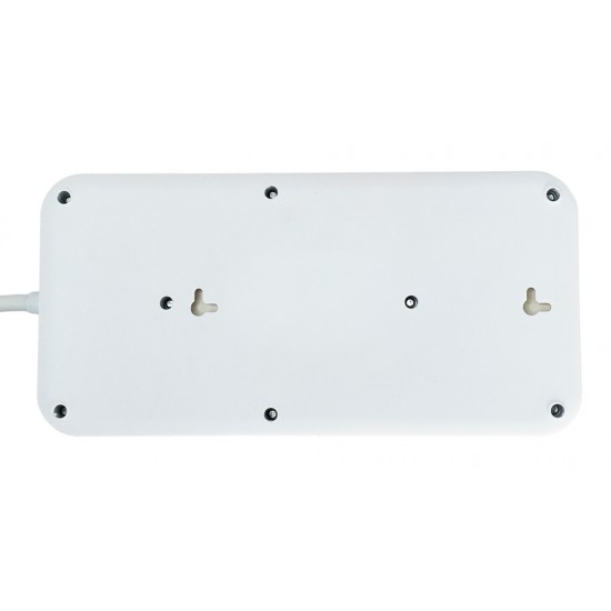 POWERTECH πολύπριζο ασφαλείας PT-1534, 8 θέσεων, 16A, 1.5m, λευκό