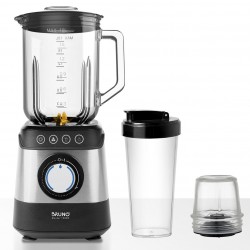 BRUNO μπλέντερ 3 σε 1 προηγμένων λειτουργιών BRN-0254, 1500W, 1.8L γυάλινη κανάτα, 6 λεπίδες, inox-μαύρο