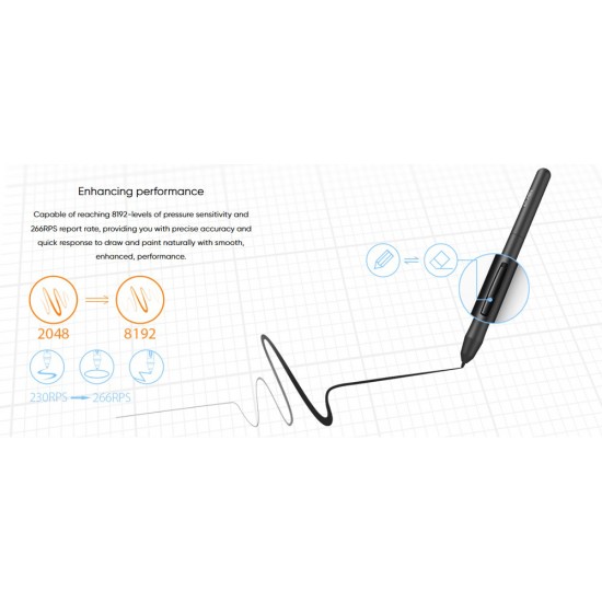 XP-PEN ταμπλέτα σχεδίασης με γραφίδα Star 03 V2, 228.8x152.6mm, μαύρο