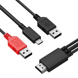 XP-PEN HDMI σε USB-C & 2x USB SPE40 για ταμπλέτα σχεδίασης, 1.5m, μαύρο
