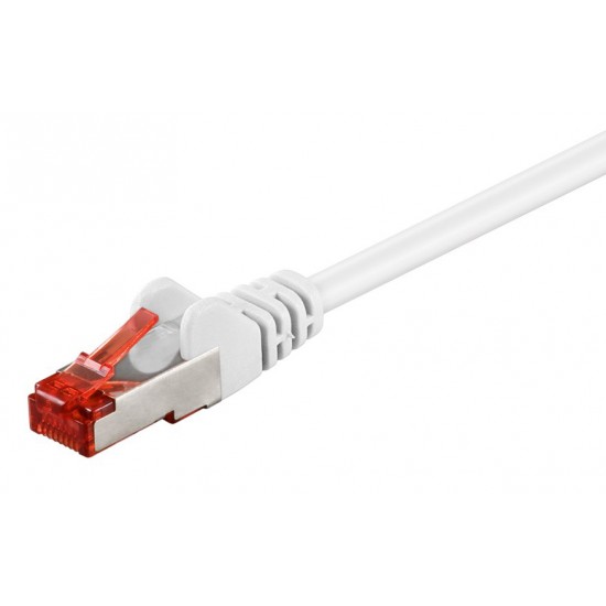GOOBAY καλώδιο δικτύου 95587, CAT 6 S/FTP, copper, 250MHz, 1.5m, λευκό