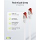 GOOBAY καλώδιο δικτύου 93502, CAT 6 S/FTP, copper, 250MHz, 1m, λευκό