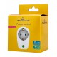 POWERTECH αντάπτορας ρεύματος PT-996, 1 θέση schuko, 16A, 3680W, λευκός