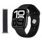 INTIME smartwatch A10 Pro με 2x λουράκια, heart rate, 2.04" AMOLED, IP65, μαύρο