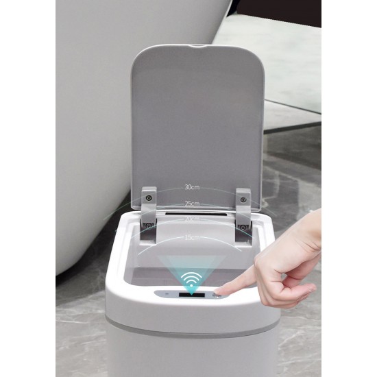 HOME USE κάδος απορριμμάτων HUH-0255 με φωτοκύτταρο, 7lt, λευκός