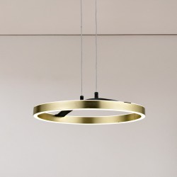 POWERTECH LED φωτιστικό οροφής HLL-0201, 29W, 4000K, Φ38x120cm, χρυσό/μαύρο