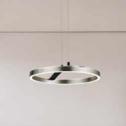 POWERTECH LED φωτιστικό οροφής HLL-0202, 29W, 4000K, Φ38x120cm, ασημί/μαύρο
