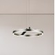 POWERTECH LED φωτιστικό οροφής HLL-0202, 29W, 4000K, Φ38x120cm, ασημί/μαύρο