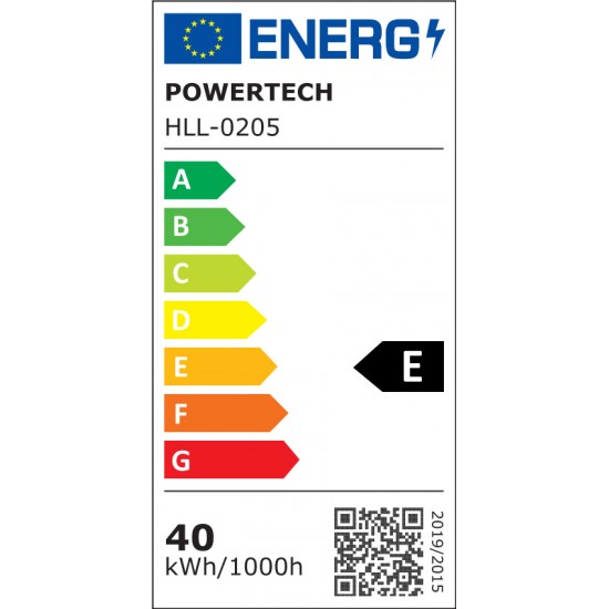 POWERTECH LED φωτιστικό οροφής HLL-0205, 40W, 4000K, Φ53x120cm, οπάλ χρυσό/μαύρο