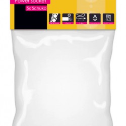 POWERTECH πολύπριζο ασφαλείας PT-1057, 5x schuko, 16A, 1.4m, λευκό