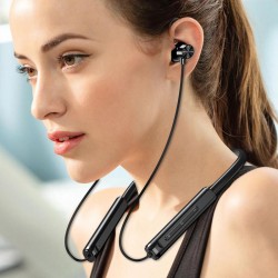 KAKUSIGA earphones KSC-1878 με μαγνήτη, Bluetooth, 10mm, 200mAh, μαύρα