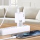 KAKUSIGA φορτιστής τοίχου KSC-1238 με καλώδιο USB-C, 2x USB, 12W, μαύρος