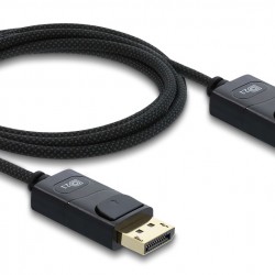 DELOCK καλώδιο DisplayPort 2.1 81672, 16K/60Hz, 80 Gbps, 2m, μαύρο