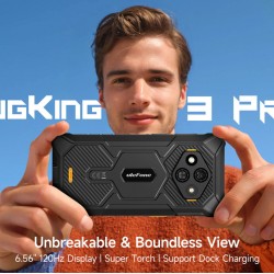 ULEFONE smartphone RugKing 3 Pro, 6.56", 8/128GB, 5700mAh, IP68/IP69K, μαύρο