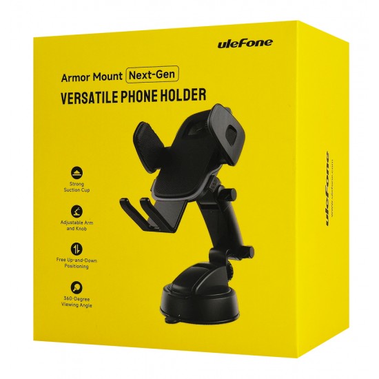 ULEFONE βάση smartphone αυτοκινήτου UAN15 για ταμπλό, 58-100mm x 120mm, μαύρη
