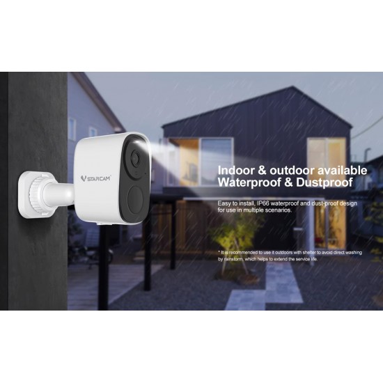 VSTARCAM smart ηλιακή κάμερα BG54, 3MP, 4G, SD, 5200mAh, IP66