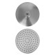 BRUNO κεφαλή ντους BRN-0267, πλαστική, στρογγυλή, Φ 20cm, ασημί