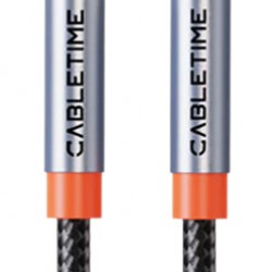 CABLETIME καλώδιο ήχου 3.5mm CT-AM35M, gold plated, 2m, μαύρο