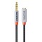 CABLETIME καλώδιο προέκτασης ήχου 3.5mm CT-AE35M, gold plated, 2m, μαύρο