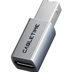 CABLETIME αντάπτορας USB-C σε USB Type B CT-CFBM2-AG, 480Mbps, γκρι