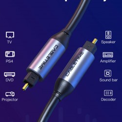 CABLETIME καλώδιο ήχου Toslink CT-AV380-P04GN, gold plated, 5mm, 3m, μαύρο