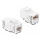 DELOCK Keystone module RJ45 90991, θηλυκό σε θηλυκό, Cat 6A UTP, λευκό