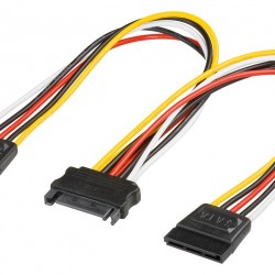 GOOBAY καλώδιο SATA αρσενικό σε 2x SATA θηλυκό 95114, 0.2m