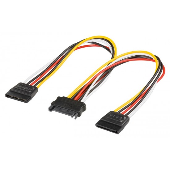 GOOBAY καλώδιο SATA αρσενικό σε 2x SATA θηλυκό 95114, 0.2m