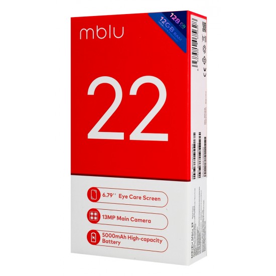 MEIZU smartphone Mblu 22, 6.79", 4/128GB, 5000mAh, μαύρο