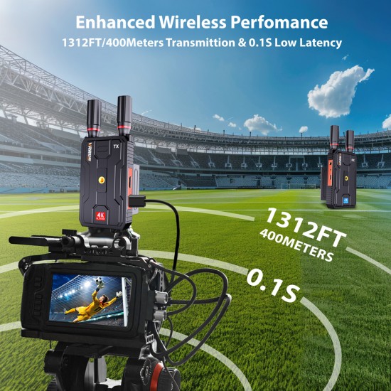 VRRIIS HDMI σύστημα ασύρματης μετάδοσης βίντεο WL097 Pro, 4K, 2.4/5GHz, έως 400m